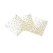 Andaz Press Foil Gold Polka Dot Lunch Napkins, 6.5-inch, 50-Pack, Shiny Metallic Colored Birthday & Wedding Napkins