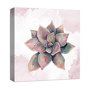 Canvas Wall Art for Living Room,Bedroom Home Artwork Paintings Succulent Ready to Hang - 12x12 inches