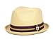 Peter Grimm Men's Standard Depp Natural Straw Fedora, Large-X-Large