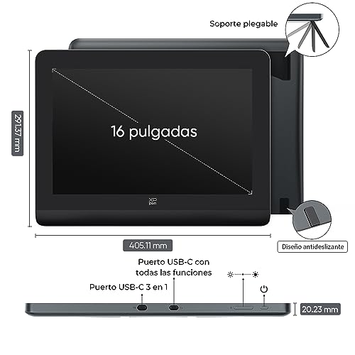 XPPEN Artist Pro 16 Gen2 Graphic Tablet with Screen, Digital Drawing Tablet with Pen 16K Pressure Levels 16 Inches with Wireless Keyboard, Compatible with Windows, Mac, Android, Chrome, Linux