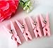 Tytroy Baby Shower Clothespins Small Clothespins Favors - Party Game 48pc (Pink)