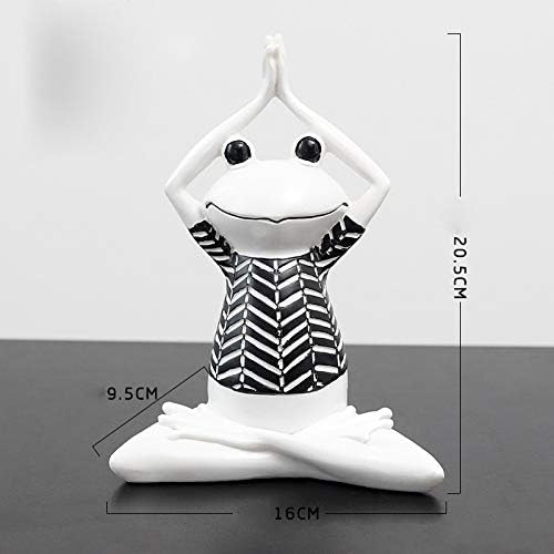 Lxj Household ornaments Yoga frog resin ornaments Living room TV cabinet window decoration ornaments