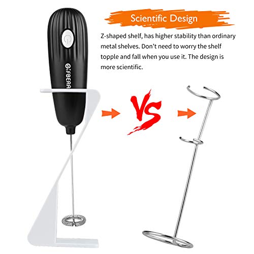 Gifbera Coffee Mixer Milk Frother Handheld Electric Battery Operated Foam Maker for Coffee Lattes, Cappuccino, Hot Chocolate, Frappe, Drink Mixer With Durable Stainless Steel Whisk, FDA Approved