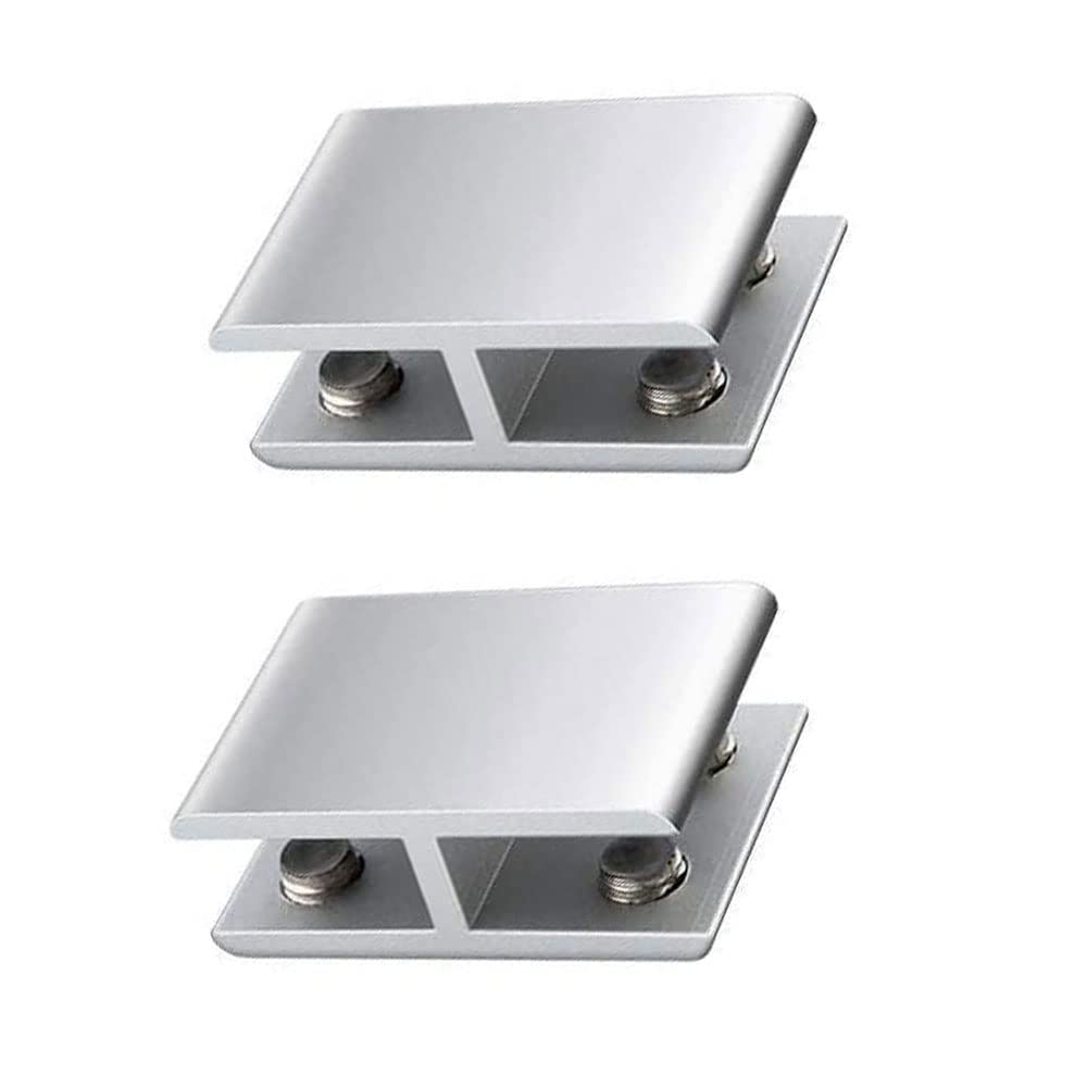 Pgirgyq 2 Pieces Glass Clamp Double Side Glass Bracket Adjustable Rectangle Glass Clamp Aluminum Alloy Glass Bracket for 8-12mm Thickness Glass