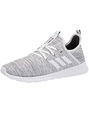 adidas Women's Cloud foam Pure Running Shoe, white/white/black, 8 Medium US