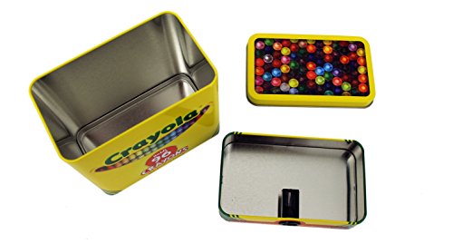 The Tin Box Company 181007-12 Crayola 2-Piece Storage Tin with Sharpener, Crayons Not Included