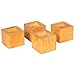 Richards Wooden Stacking Risers Homewares Wood Bed Lifters, Set of 4, Honey, 4 Count