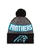 New Era NFL Carolina Panthers 2016 Youth Reverse Team Color Sport Knit Beanie, One Size, Black/Gray