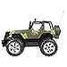 1:15 Scale Super Duty Radio Remote Control Battery Operated Jeep Vehicle Powerful Off Road Cross Country Toy SUV Car with Lights and Sounds, Great Gift for Kids ( Army Green )