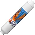 IPW Industries Inc, K2567-JJ Inline Water Filter for Refrigerator, Ice Maker & Reverse Osmosis System, 10" GAC KDF-55 Inline Filter 1/4" Quick Connect