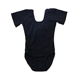 Dreamdanceworks Girls' Leotard Classic Short Sleeve Cotton and Spandex