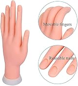 Multibao Practice Nail Art Hand Movable Fake Fingers Acrylic Gel False Tip view 4