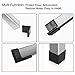 uxcell 10 Pcs Rubber Covers Furniture L Shaped Angle Iron Legs Cap Pads 29mm x 29mm Black