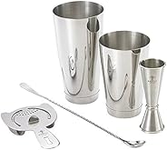 Barfly Cocktail Set, 4-Piece Basics, Stainless