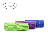 Biange Cooling Towel (3 Pack) for Sports, Workout, Fitness, Gym, Yoga, Golf, Pilates, Travel, Camping & More