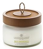 Chesapeake Bay Candle Heritage Collection Small Glass Jar Scented Candle with Lid, Wild Lemongrass