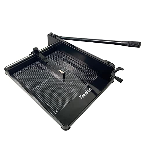 TEXALAN Heavy Duty Guillotine Paper Cutter Black 400 Sheets Stack Paper