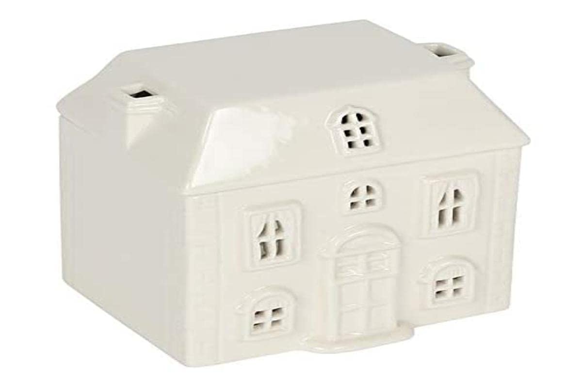 WHITE CERAMIC HOUSE OIL BURNER