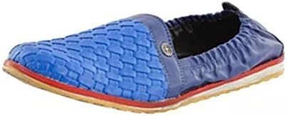 Sunlife Mart Rajwari Blue Casual Loffer Handmade Indian Leather Traditional Shoes Purely Handcrafted Ethnic