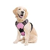 Rabbitgoo Dog Harness No-Pull Pet Harness Adjustable Outdoor Pet Vest Reflective Vest Harness for Large Dogs (Pink, L)