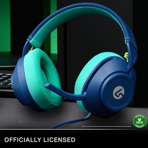 Kabelgebundenes Gaming-Headset LucidSound LS10X Gen 2 für Xbox Series X|S, Mariner Blau, offiziell lizenziert, komfortables Design, Audio-Bedienelemente, klarer Klang, stummschaltbares Boom-Mikrofon