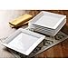 Better Homes and Gardens Set of 6 Microwave and Dishwasher Safe White Porcelain Square Salad Plates