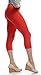 LMB Lush Moda Extra Soft Capri Leggings - Variety of Colors - One Size - Red