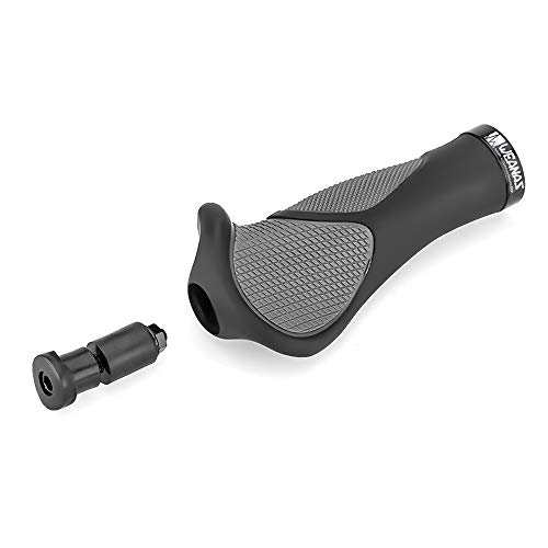HikeGeek New Generation Bike Handlebar Grip Soft Gel Inserts Shock Resistance Ergonomics Comfort Design with G2 Screw Lock 1 Pair for Bicycle MTB XC FR Cyling (Ergonomics) - Thumbnail 4