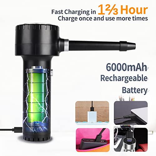 Electric Air Duster, 40000 RPM Portable Air Blower for Computer