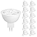 Mlambert 12 Pack MR16 LED Bulbs 50W Halogen Equivalent, GU5.3 Base, 2700K Warm White, 5W MR16 12V Spotlight Bulb, Non-Dimmable,35 Degree Beam Angle for Landscape, Recessed, Track Lighting