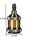 INNOCCY Solid Lamp Socket E26/ E27 Vintage Industrial Edison Pendant Ceramics Light Socket Antique Brass Color, Pack Of 4