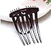 4Pcs Ponytail Bump it UP Volume Inserts Combs Fluffy Hair Comb Hair Styling Tool with Elastic Rubber Band (2 Black+2 Coffee)