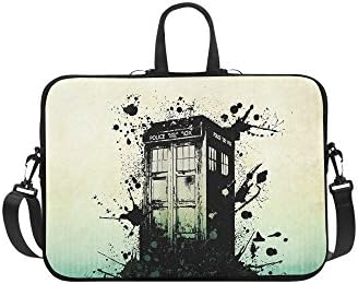 Police Box Tardis Sleeve Case Messenger Bag for Laptop 10" 11" 13" 14" 15" 15.6" 17" and Macbook (Macbook Pro 13")