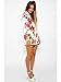 CHARLES RICHARDS Women Floral Print Deep V-Neck Romper Playsuit Jumpsuit