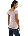 PattyBoutik Women Shadow Stripe Raglan Short Sleeve Knit Top (Pink Small)