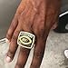 Decade Awards 2017 Fantasy Football Champion Ring with Rhinestone Border - Heavy Gold FFL League Champ Ring with Stand - Size 9 (Gold 9)