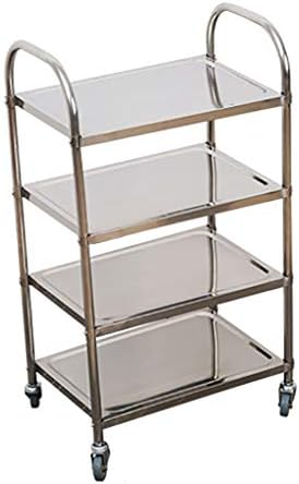 Serving Cart Utility Kitchen Storage Trolley Dining Car Hot Pot Car 4 Tier, Restaurant Storage Finishing Shelves,Stainless Steel Material,For Restaurant And Household