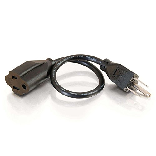C2G Power Cord, Short Extension Cord, Power Extension Cord, 16 AWG