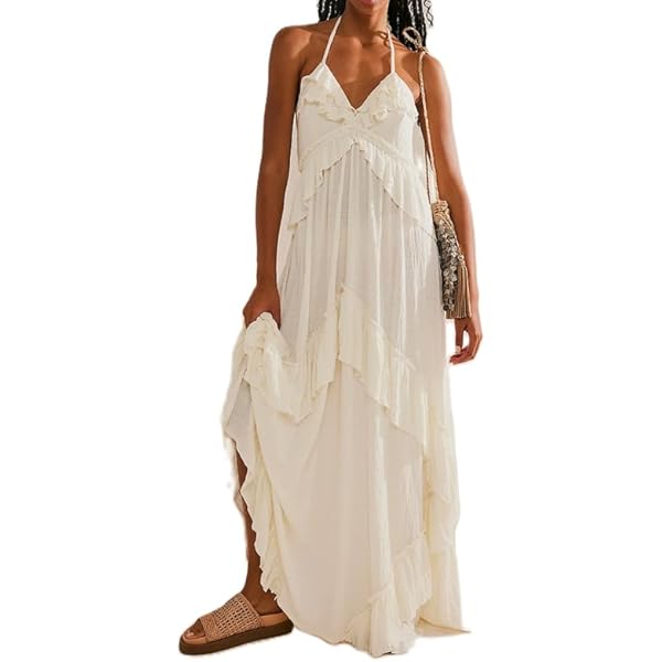 RHYTHM Women's Classic Tiered Midi Dress - White | Small at Amazon Women's  Clothing store