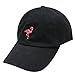 City Hunter C104 Flamingo Small Embroidery Cotton Baseball Cap 13 Colors (Black)