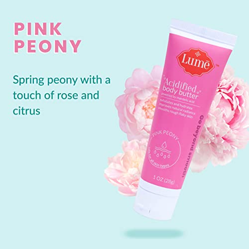 Lume Acidified Body Butter 4 Pack Mini Sampler Powered by Mandelic