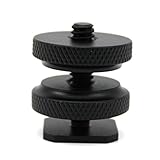 ShareProfit Black Hot Shoe Mount To 1/4 Inch Screw Adapter For Various SLR Cameras