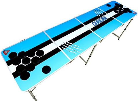 Carolina Beer Pong Table Blue Black with HOLES