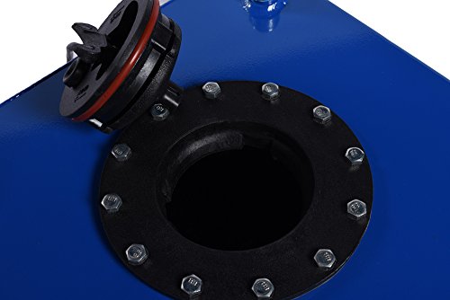 5-Gallon Universal Fuel Cell Gas Tank Aluminum Polished Racing Street Drift Strip Fuel Cell Tank with Level Sender Blue