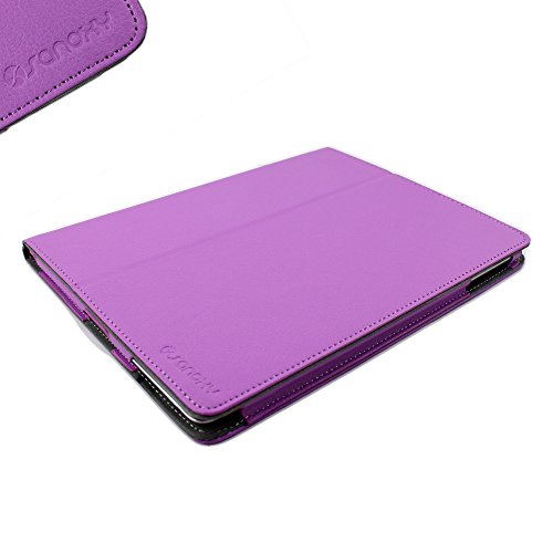 SANOXY Slim Folio Folder PU Leather Stand Case for iPad 2/3/4 /ipad 2nd Generation (Purple Folio) - Thumbnail 6