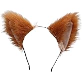 WNHNO Fluffy Fox Ear Headband Cat Ear Hair Band Cute Animal Ears Cosplay Party Hairband Halloween Party Favors Costume Accessories, Headwear