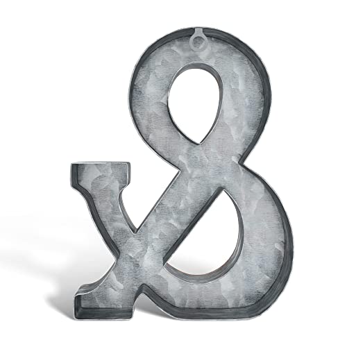 Galvanized Metal Letters for Wall Decor 3D Letter & for Hanging or