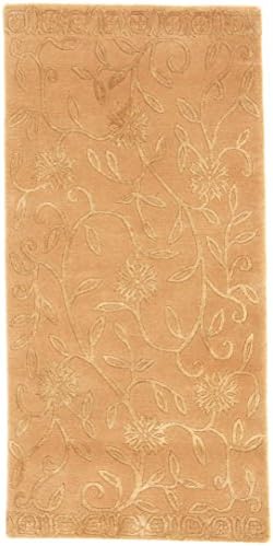 CarpetFine: Nepal Design rug brown 70x140 cm - Hand knotted - Single-Color