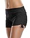 Attraco Women's Solid Sport Swim Shorts Bikini Bottom Swimsuit Swimwear Tie Side