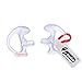 Zeadio Replacement Earmold Earbud Earpiece for Two-Way Radio Coil Tube Audio Kits, RS-02M (White, Medium, Pair of 1, 2nd Gen)
